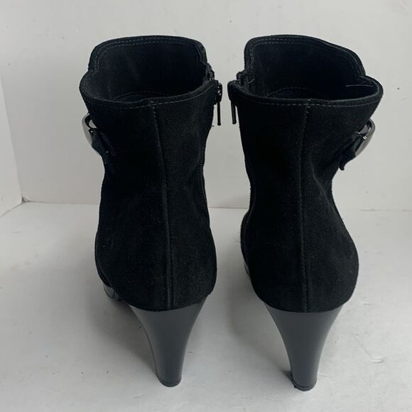 C La Canadienne black suede heeled ankle boots - Picture 6 of 11